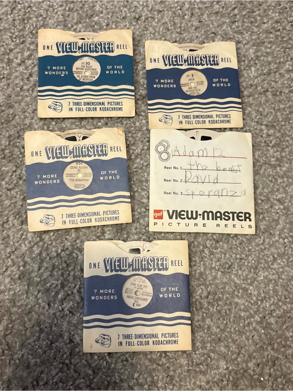 Vintage View-Master Picture Reels Night Before Christmas Story Bugs Bunny Adam